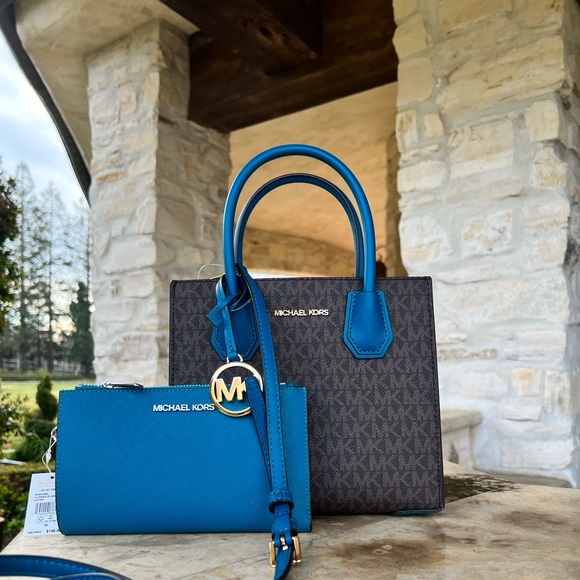 Michael Kors Mercer small Satchel&wallet signature - Picture 1 of 13